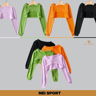 Áo khoác lửng thể thao nữ tập gym yoga năng động co giãn thoáng mát neisport