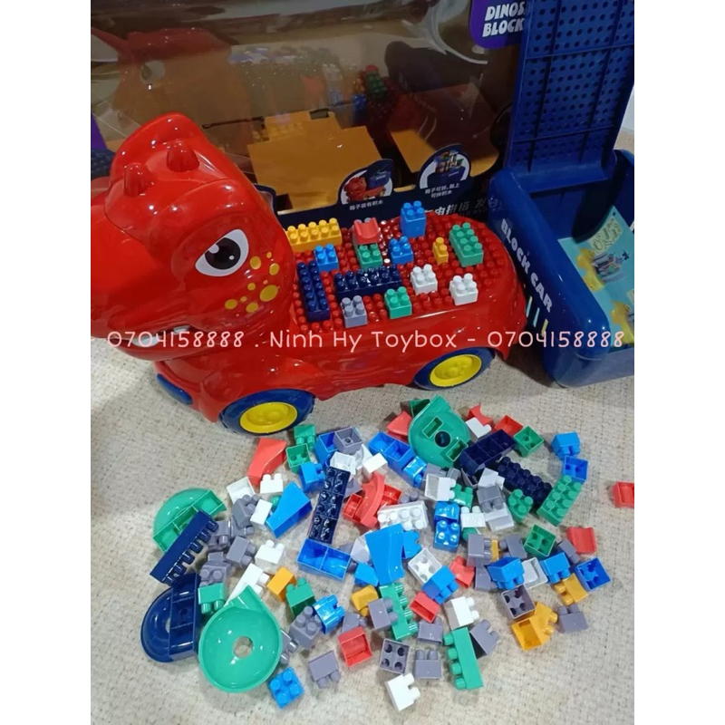 Xe ô tô đồ chơi chở lego cho bé trai gái lắp ráp , quà tặng sinh nhật cho bé .