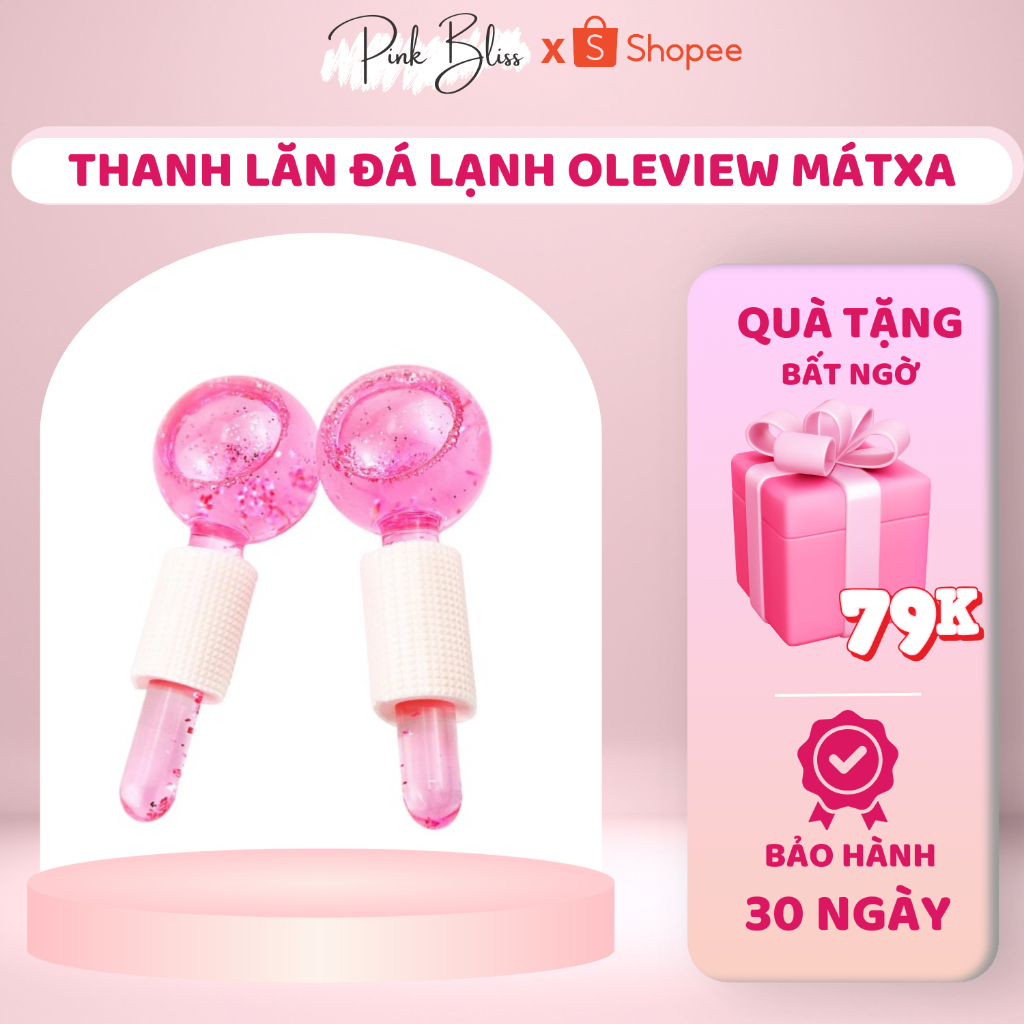 Thanh Lăn Đá Lạnh Poleview Pinkbliss - Massage Mặt Giảm Bọng Mắt Và Thu Nhỏ Lỗ Chân Lông - Quả Cầu Lạnh Mát Xa