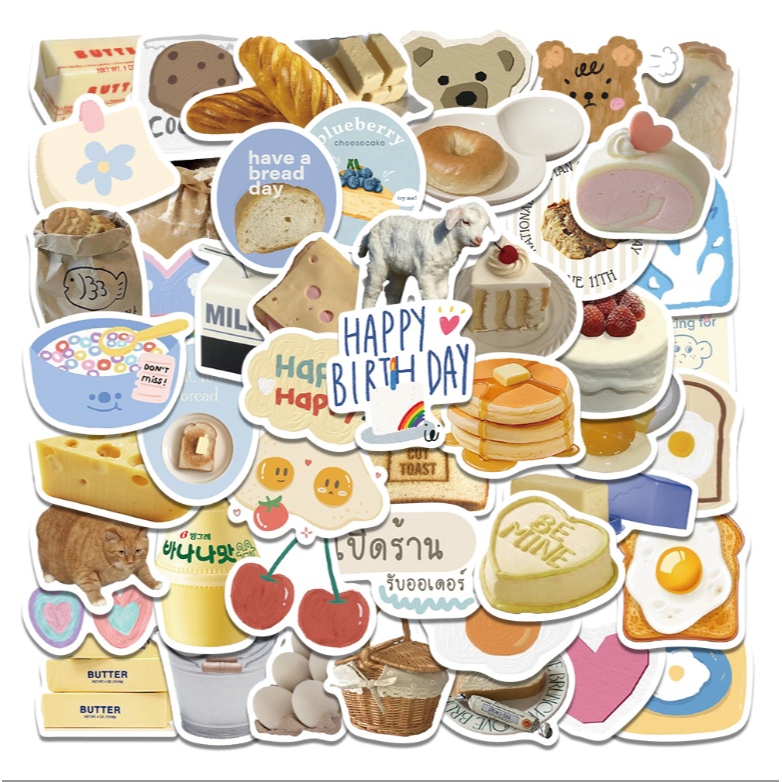 Combo hình dán sticker nhiều miếng chủ đề đáng yêu cute trang trí dễ thương quà tặng bạn đẹp rẻ