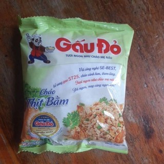 Combo 5 gói cháo Thịt bằm lGấu Đỏ 50g