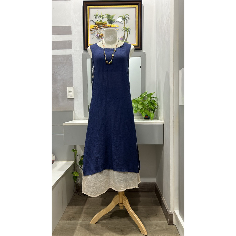 Đầm phối dáng dài- 2hand