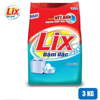 Bột giặt lix extra đậm đặc 3kg - tẩy sạch vết bẩn mạnh gấp 2 lần