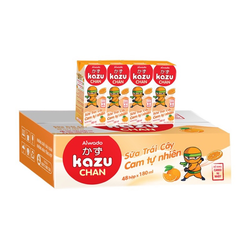 Combo 4 Hộp Sữa Trái Cây Kazu Chan 110ml