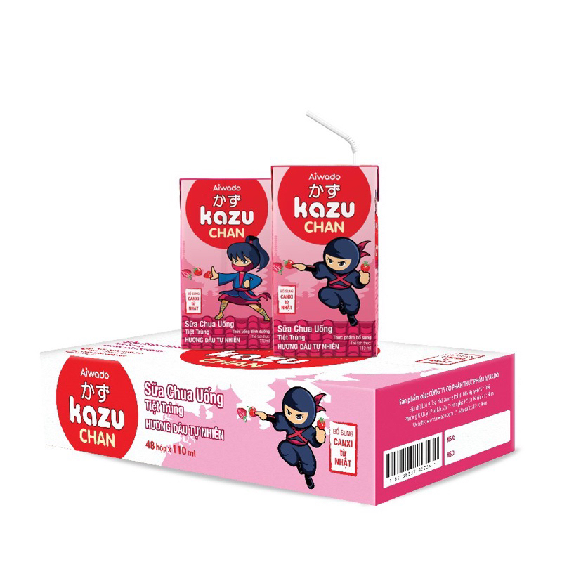 Combo 4 Hộp Sữa Trái Cây Kazu Chan 110ml