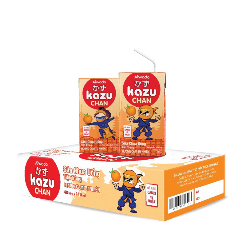 Combo 4 Hộp Sữa Trái Cây Kazu Chan 110ml