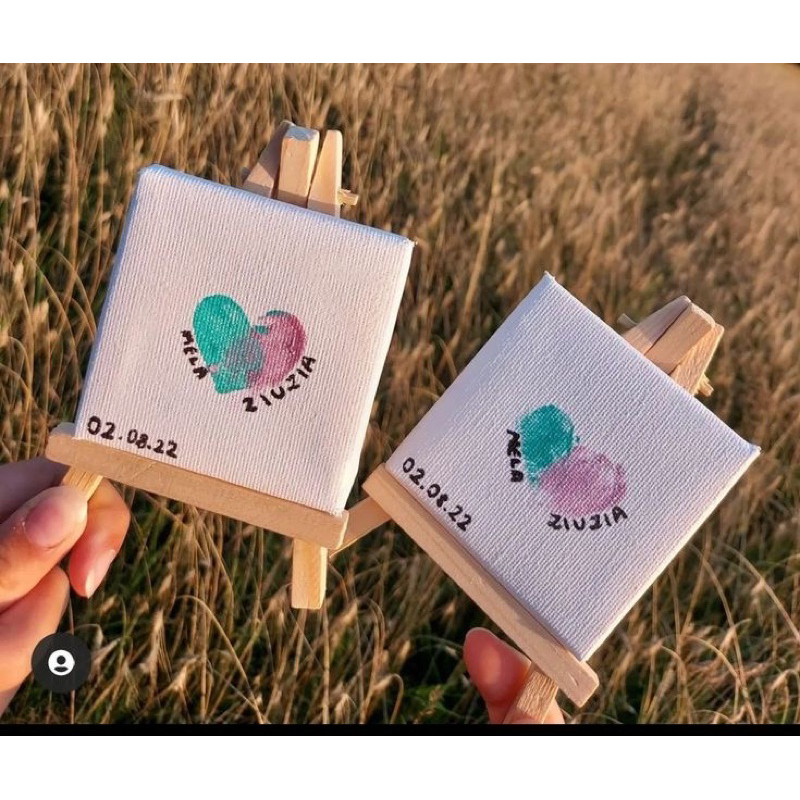 SET LÀM TRANH CANVAS MINI IN DẤU VÂN TAY DÀNH CHO COUPLE