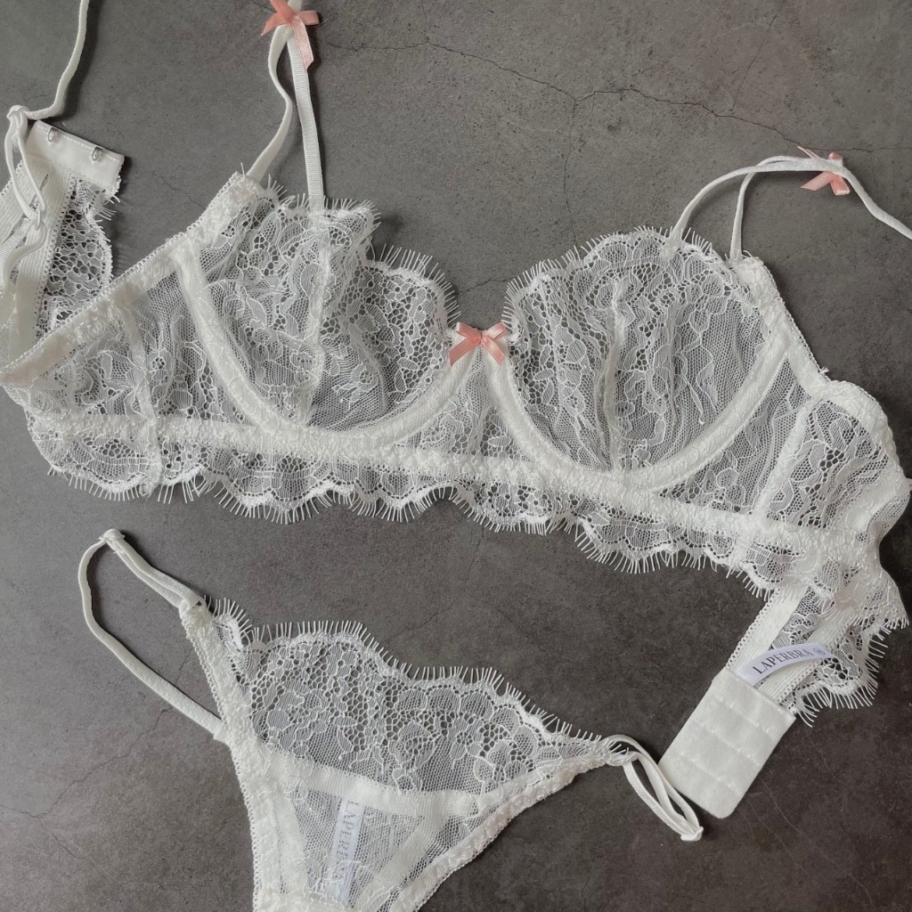 Emily set | Bộ Đồ Lót Ren Nữ Quyến Rũ Áo Bra Ren Có Gọng Không Lót Thiết Kế La Perbra