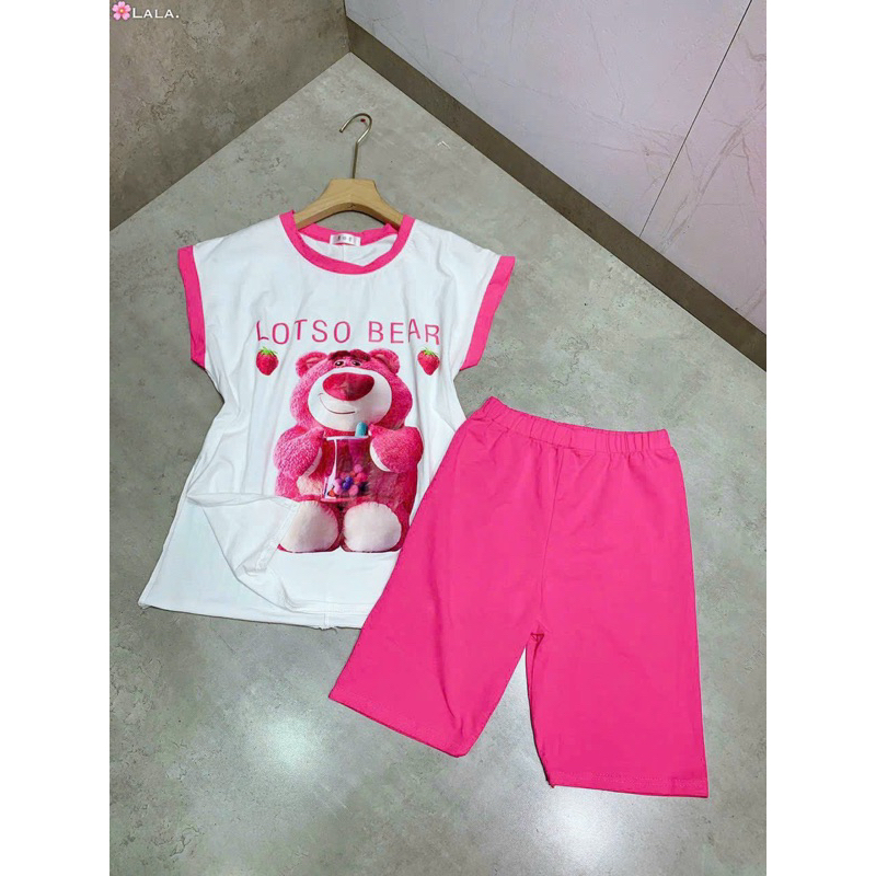 SÉT BỘ NGỦ GẤU DÂU SIÊU CƯNG FROM RỘNG SÁT NÁCH QUẦN SHORT