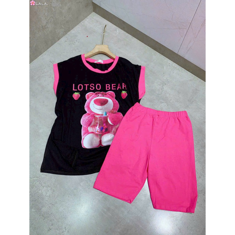 SÉT BỘ NGỦ GẤU DÂU SIÊU CƯNG FROM RỘNG SÁT NÁCH QUẦN SHORT