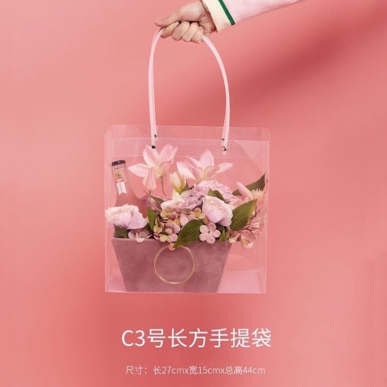 Túi nhựa trong suốt đựng bó hoa sáp,hoa tươi