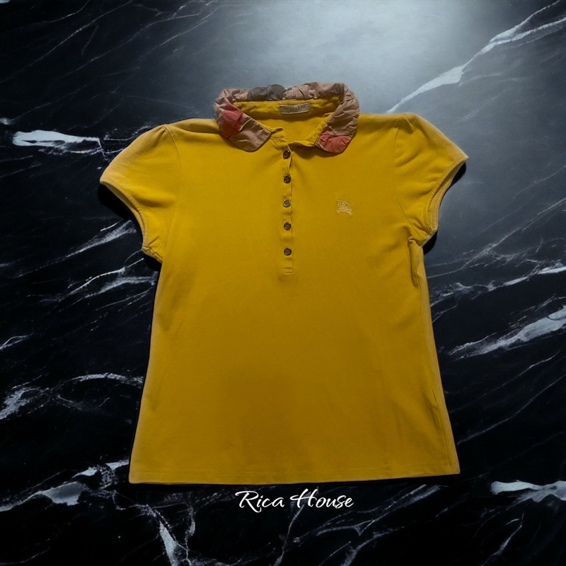 •Áo thun polo nữ hiệu BBR check cổ nova chính hãng•