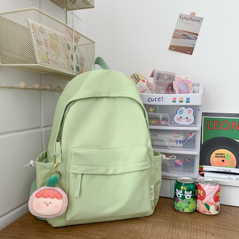 Balo Thêu Tên Họa Tiết Theo Yêu Cầu, Balo Đi Học Dễ Thương, Màu Pastel Cho Nữ