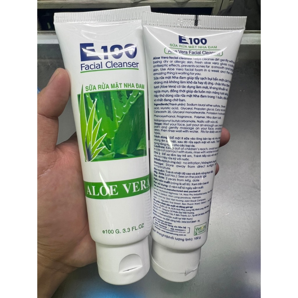 Sữa Rửa Mặt Lô Hội E100 Aloe Vera 100ml