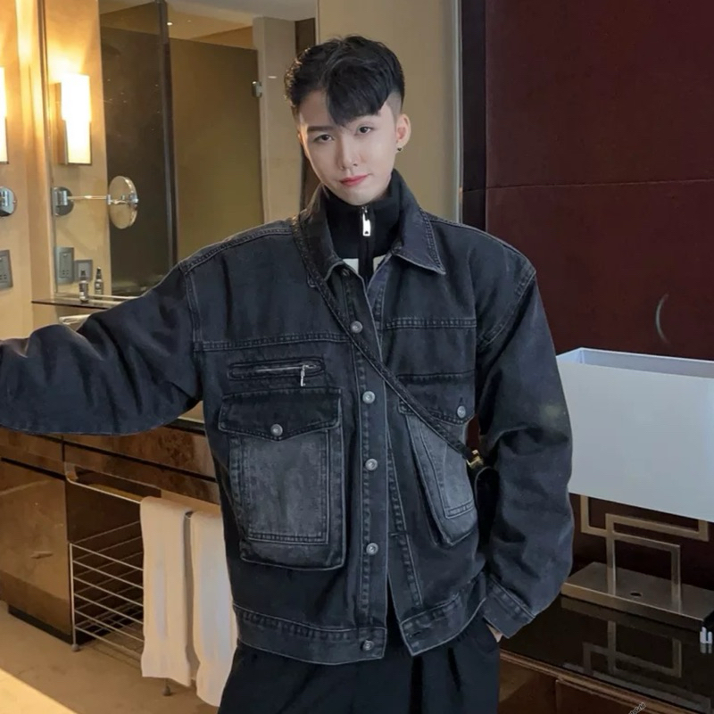 Áo khoác jeans túi hộp nam inisex