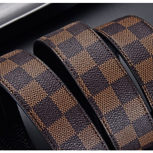 Thắt Lưng Dây Nịt Nam Da Bò 100% Dập Vân Khóa Tự Động Mặt B  - Đồ da Kingshop