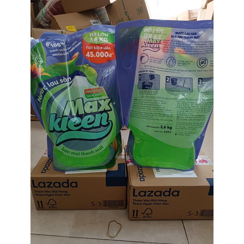 Nước giặt xả Comfor và Maxkleen 3,6lit