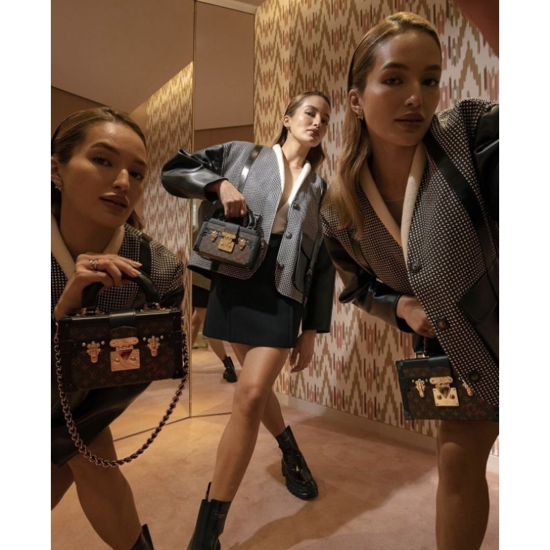 Túi LVMalle da bò sz20cm kèm 2 quai như ảnh siêu siêu đẹp