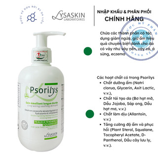Sữa dưỡng dành cho da khô, vảy nến, dày sừng nang lông Psorilys Soin Emollient Logue Duree 200ml