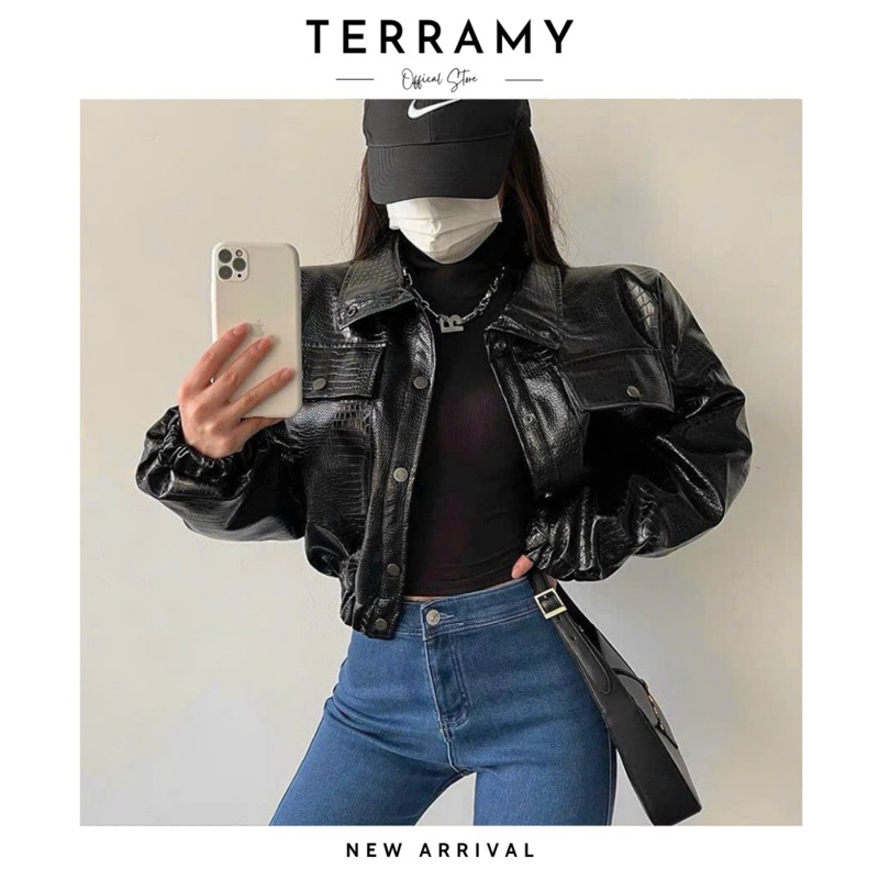 Áo KHOÁC Da Bomber Oversize TERRAMY Hoodie Ulzzang Nữ Unisex