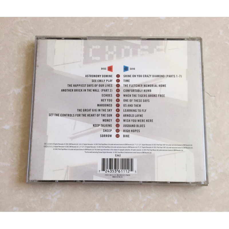 Pink Floyd 2xCD gốc 100% mang từ Châu Âu về