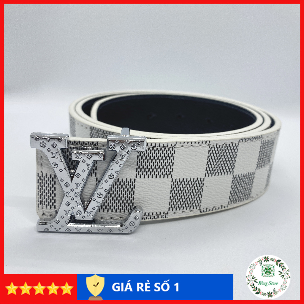 Thắt lưng nam LV, dây nịt nam lv Caro đủ màu đầu khóa chữ nhỏ TLLVB03