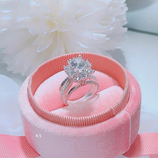 Nhẫn nữ bạc ta đá cao dày dặn , sáng bóng - Vàng bạc Khải Khải