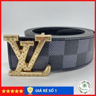 Dây lưng nam LV, Thắt lưng nam LV Caro đủ màu, nịt da phong cách trẻ trung thời trang TLLVB04