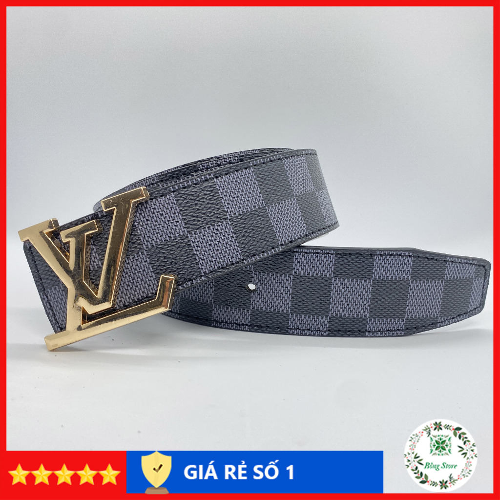 Dây lưng nam LV, Thắt lưng nam LV Caro đủ màu, nịt da phong cách trẻ trung thời trang TLLVB04