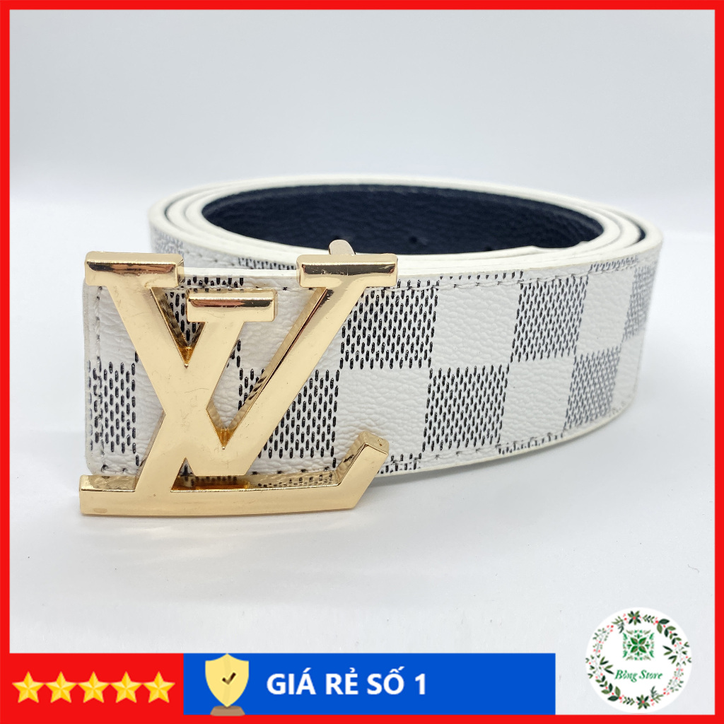 Dây lưng nam LV, Thắt lưng nam LV Caro đủ màu, nịt da phong cách trẻ trung thời trang TLLVB04