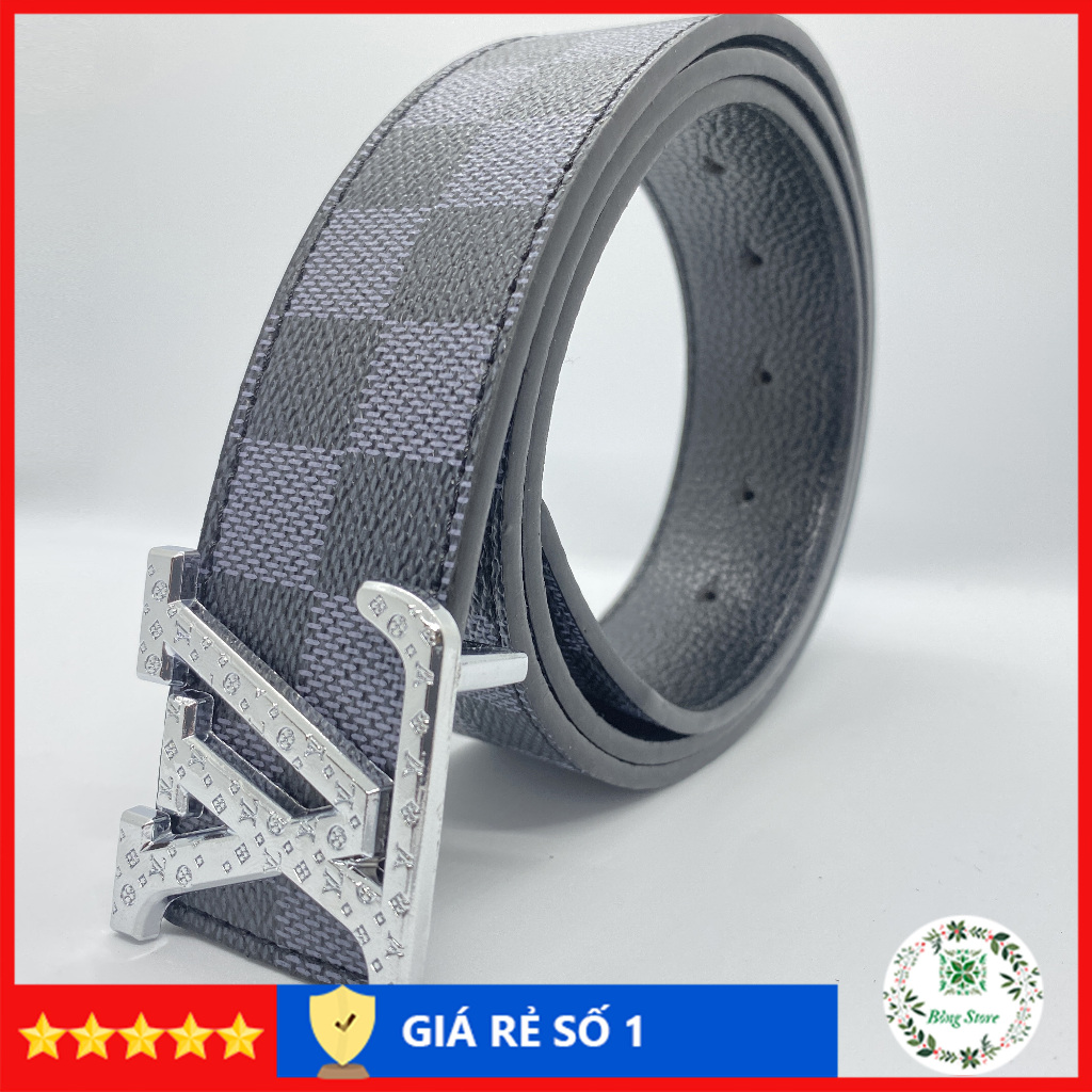Dây lưng nam LV, Thắt lưng nam LV Caro đủ màu, nịt da phong cách trẻ trung thời trang TLLVB04