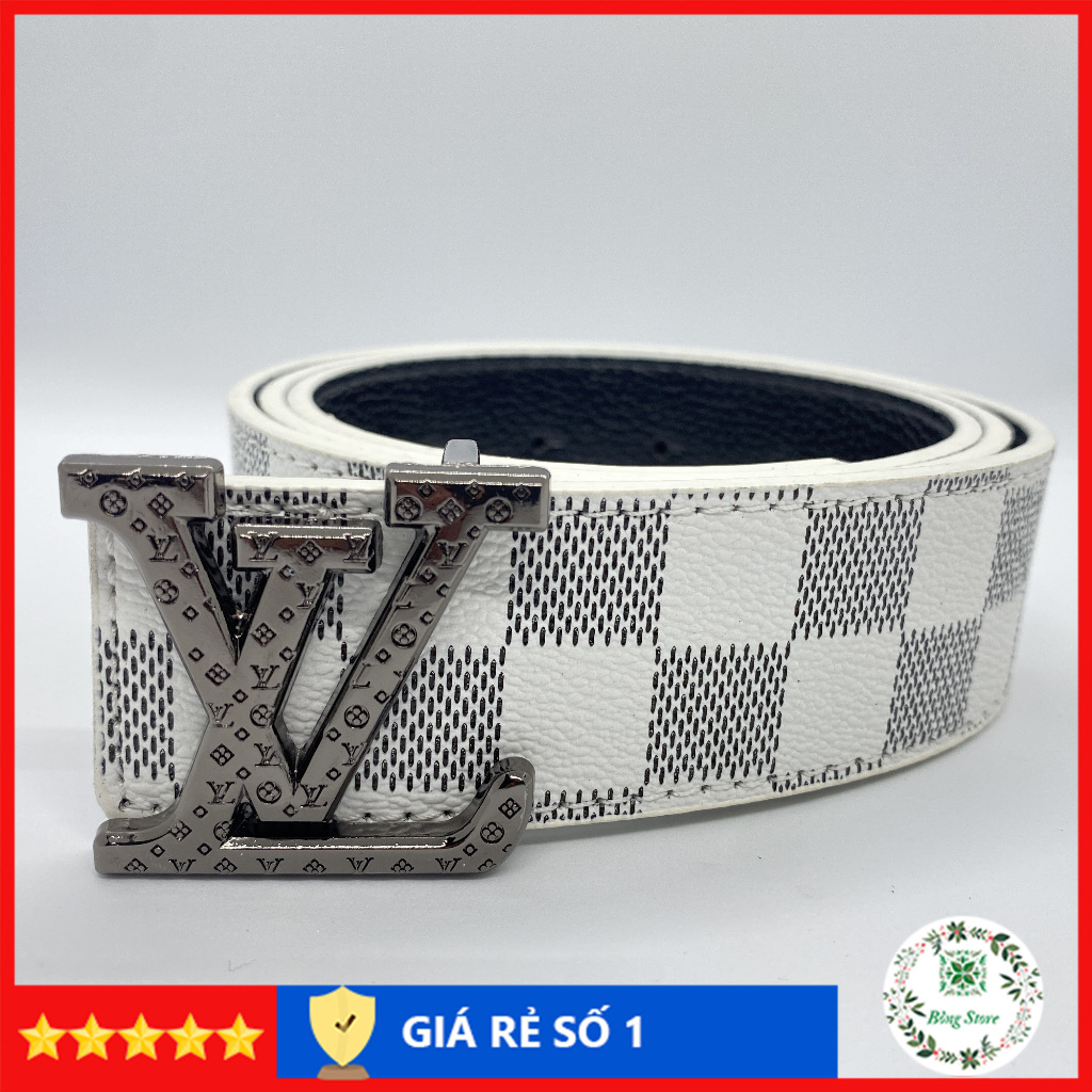 Dây lưng nam LV, Thắt lưng nam LV Caro đủ màu, nịt da phong cách trẻ trung thời trang TLLVB04