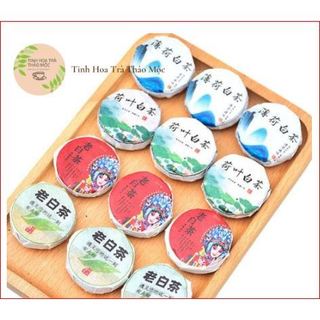 combo 15 viên Bạch Trà cổ Phúc Kiến dạng tròn Trà Thảo Mộc Món Quà Từ Thiên Nhiên kusn_store