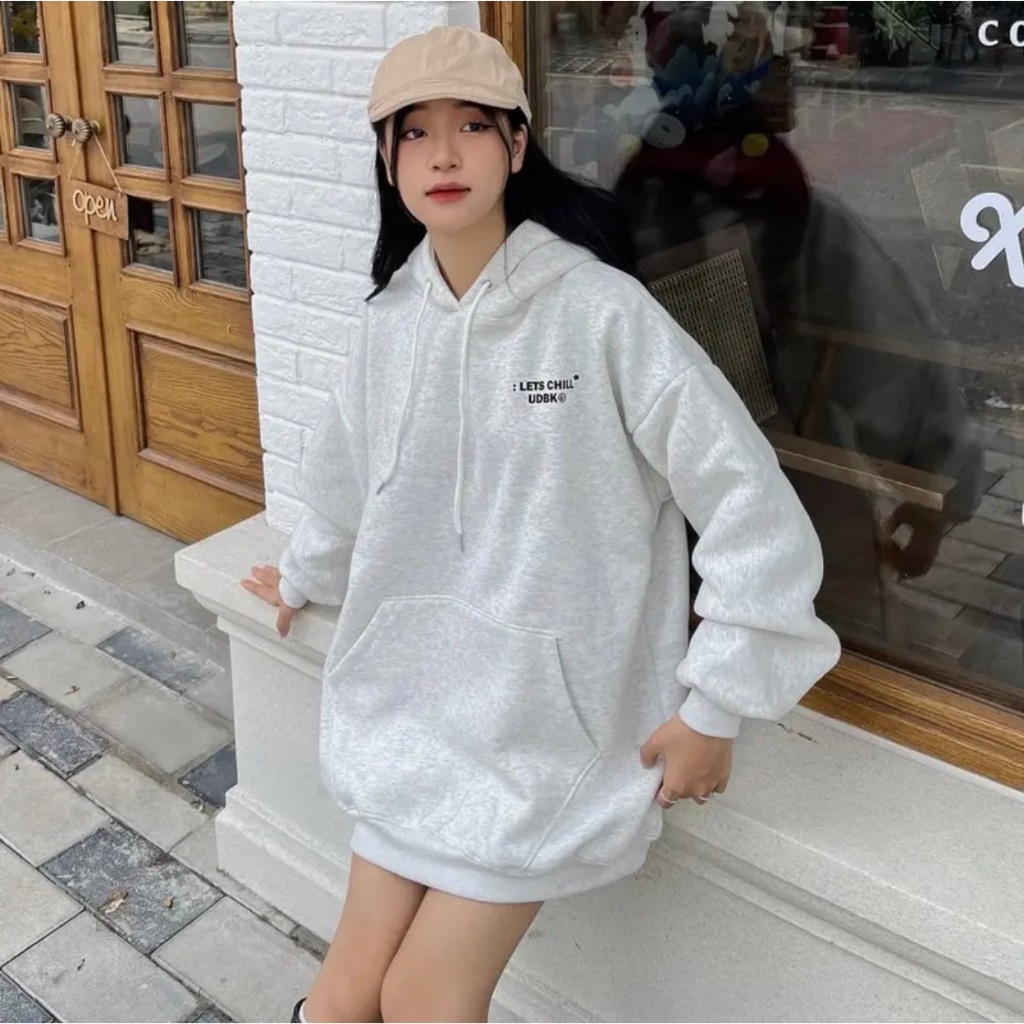 Hoodie Xám Tiêu , Áo Hoodie Form Rộng Chữ EPHEMERAL Chất Nỉ Bông Dày Dặn Unisex Nam Nữ