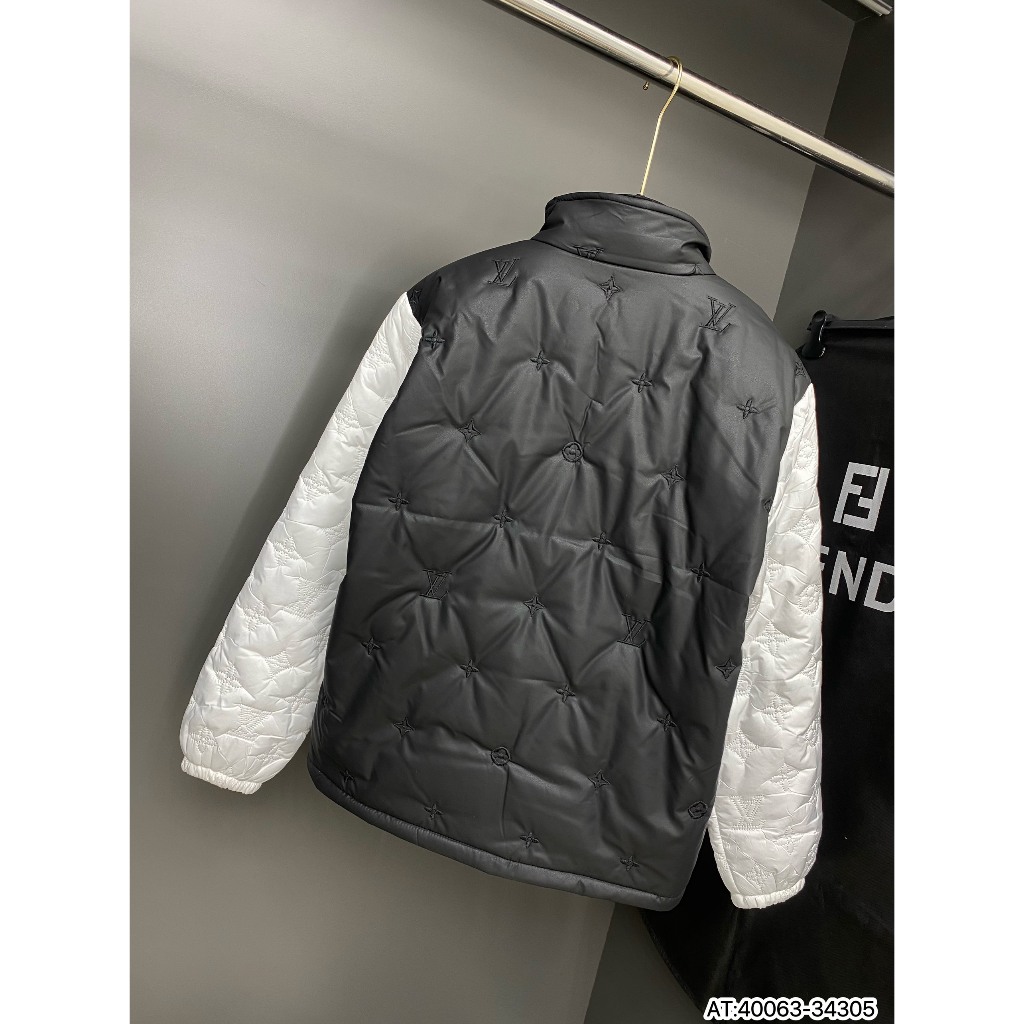 Áo khoác Phao 2 lớp  logo họa tiết hoa văn hot 2023