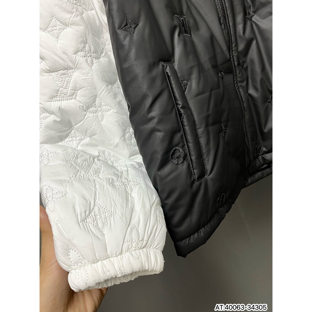 Áo khoác Phao 2 lớp  logo họa tiết hoa văn hot 2023