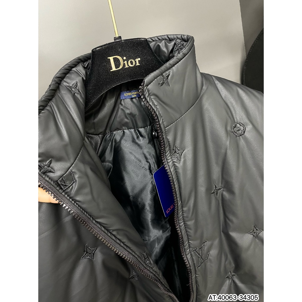 Áo khoác Phao 2 lớp  logo họa tiết hoa văn hot 2023