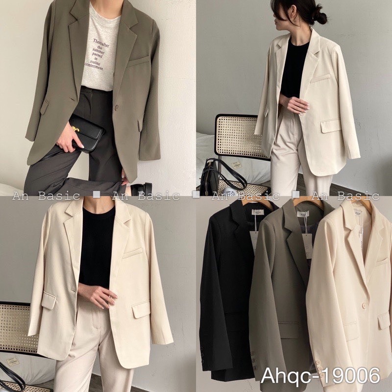 Áo blazer túi nắp sau có hàng khuy xẻ tà sịn xò Maia Blazer060 P0K22
