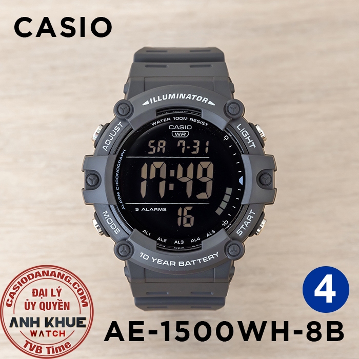Đồng hồ nam dây nhựa Casio chính hãng Anh Khuê AE-1500 Series