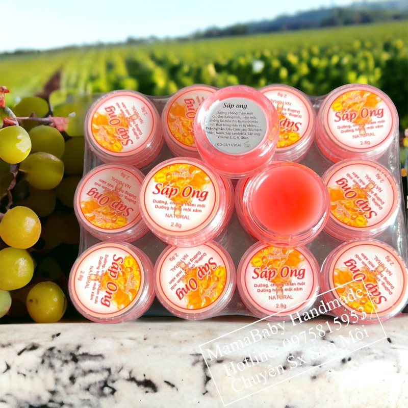 Sáp ong dưỡng môi- dùng cho môi xăm và không xăm 10g