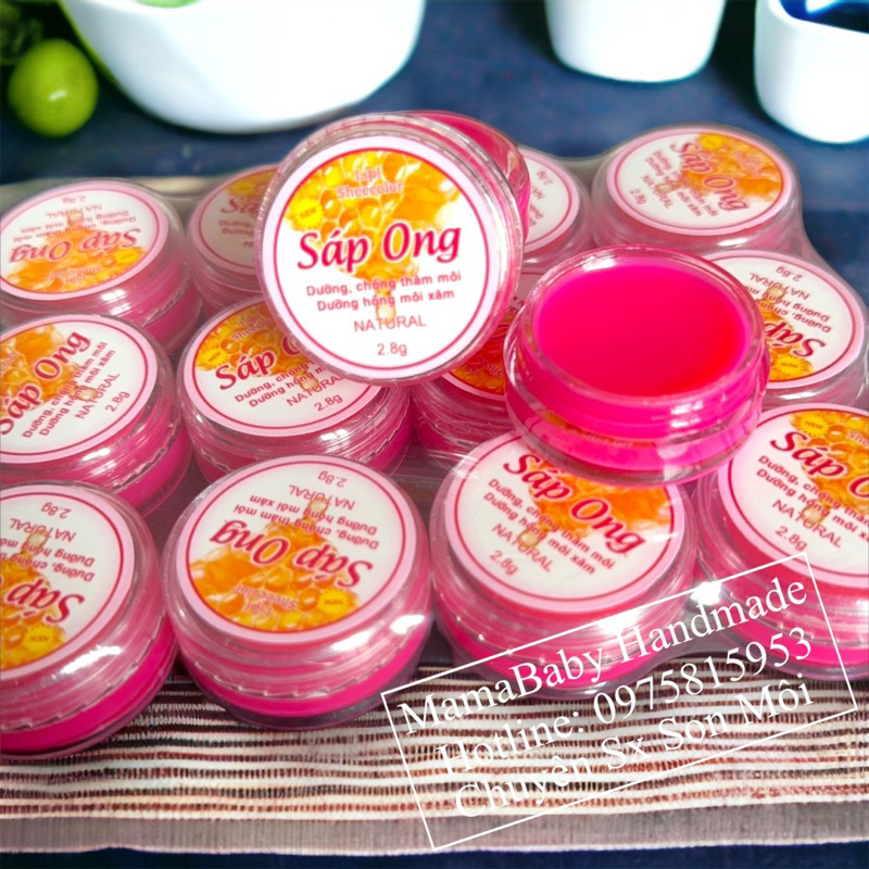 Sáp ong dưỡng môi- dùng cho môi xăm và không xăm 10g