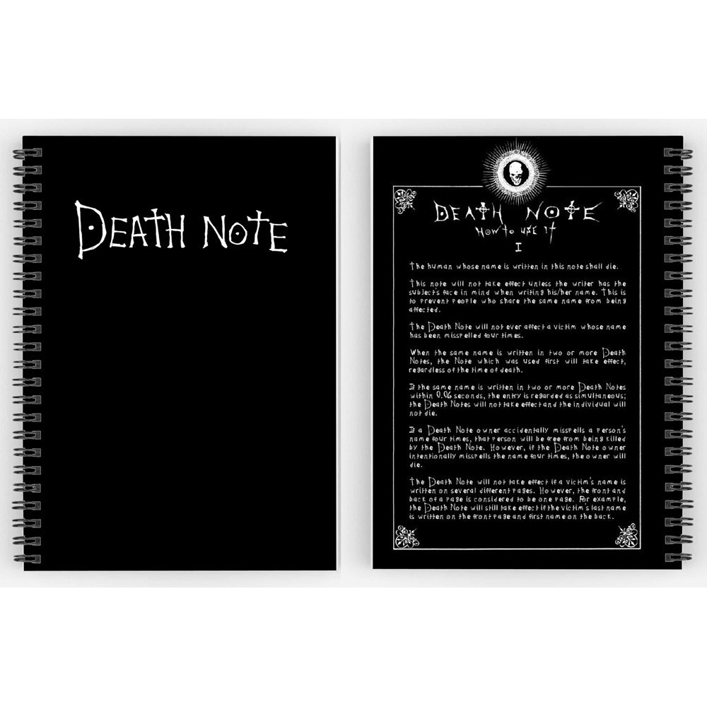 Sổ vẽ chì sổ phác thảo in hình bìa death note gáy xoắn sketch book