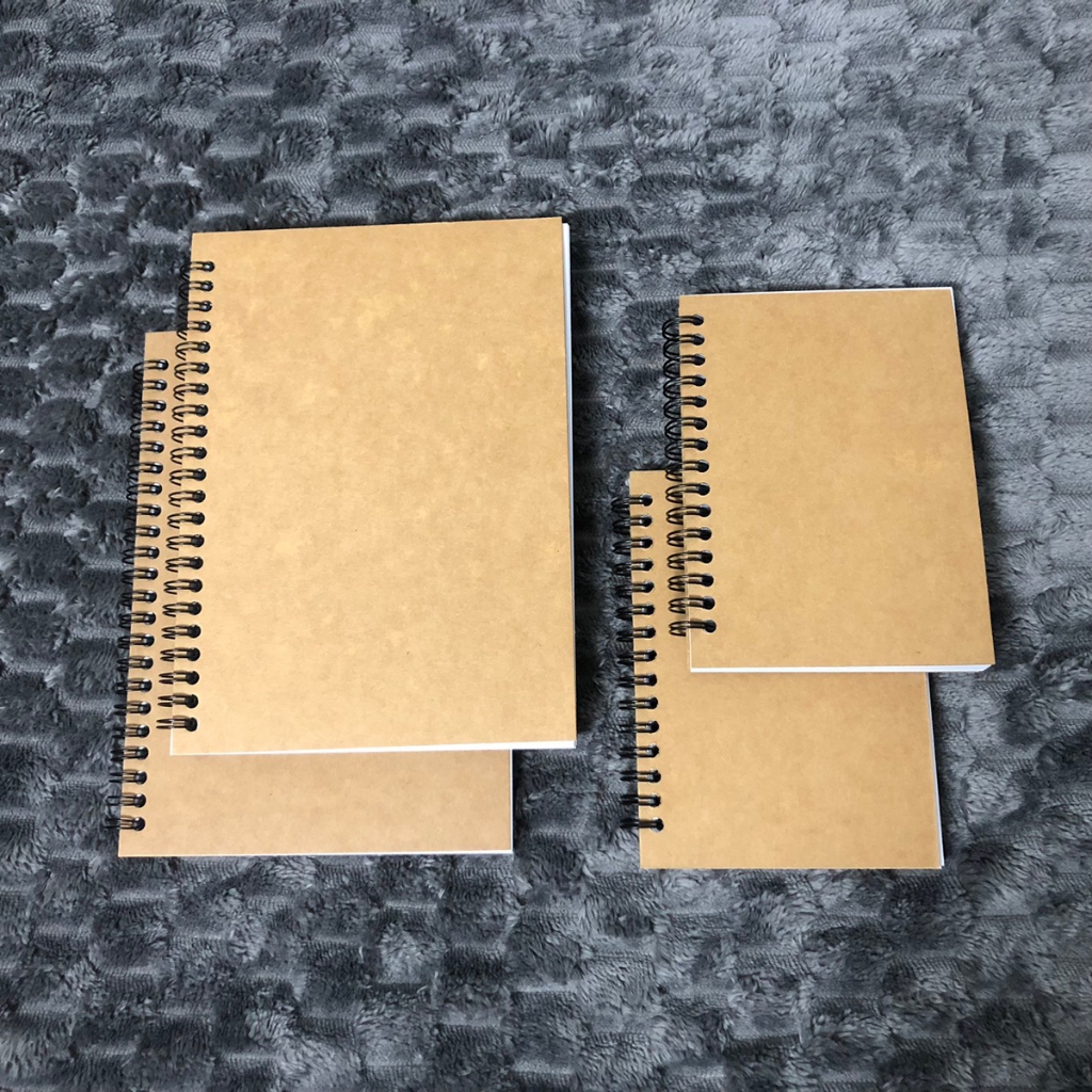 Sổ vẽ chì sổ phác thảo dùng vẽ chì anime manga gáy lò xo A6,A5 bìa karft dầy 120gsm120 trang sketch book