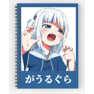 Sổ vẽ chì sổ phác thảo in hình bìa anime manga Gawr Gura Hololive MA1393
