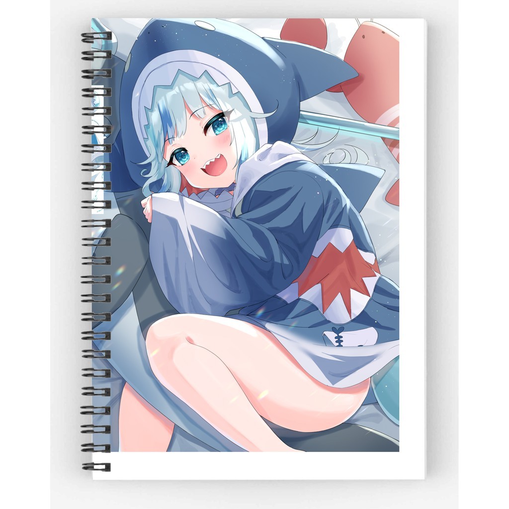 Sổ vẽ chì sổ phác thảo in hình bìa anime manga Gawr Gura Hololive MA1393