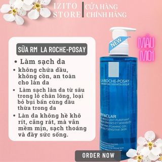 (Mẫu Mới) Sữa Rửa Mặt Laroche Posay Pháp 400ML - Gel Rửa Mặt Kiềm Dầu, Giảm Mụn