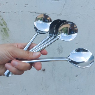 Bộ 5 muỗng thìa inox ăn cháo súp đầu tròn