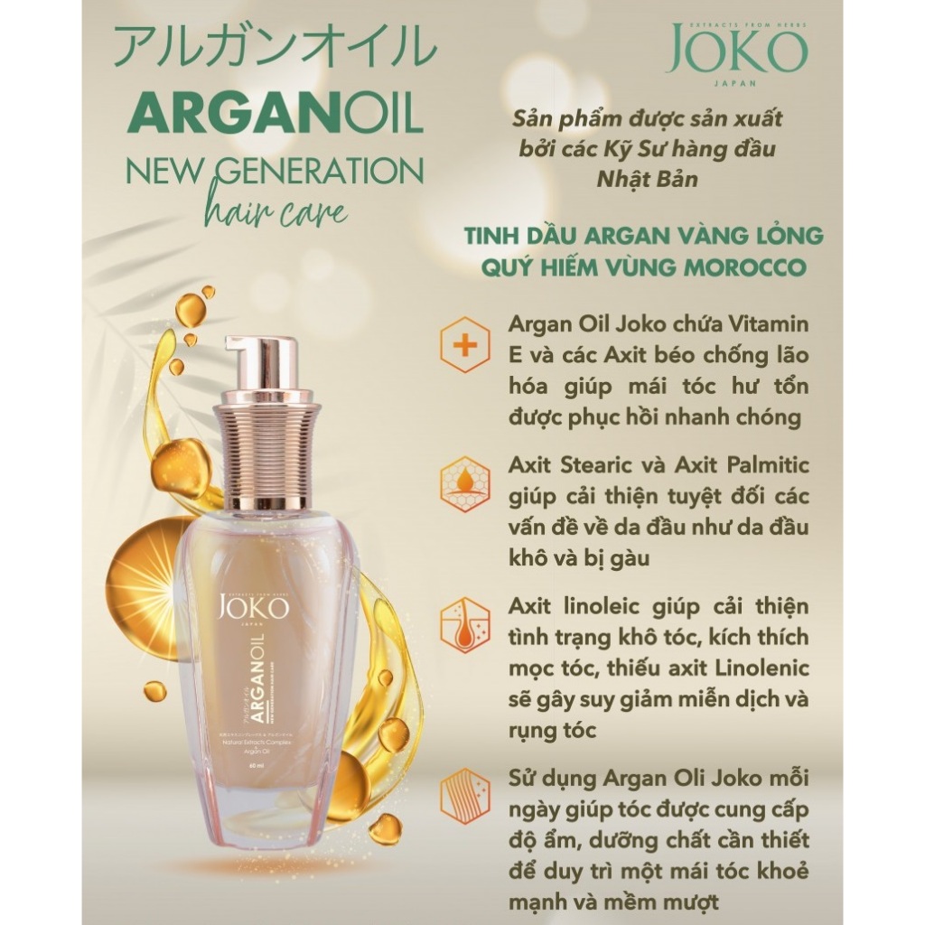 Tinh Dầu Argan Oil Joko 60ml