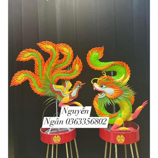Rồng phượng thành phẩm 5 đuôi đầu dưới full cam