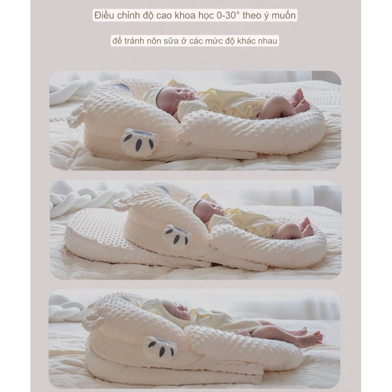 Gối chống trào đa năng cho bé sơ sinh